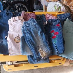 Girls Jeans and Pants Bundle – 13 Pairs size 5-6