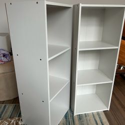 White Wooden Bookshelves