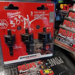 Milwaukee 3PC./P. Hole Saw Set. 