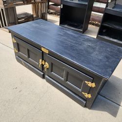 Oak storage table