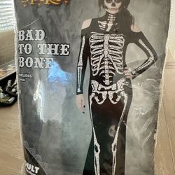 Halloween Costume Bones Dress XL
