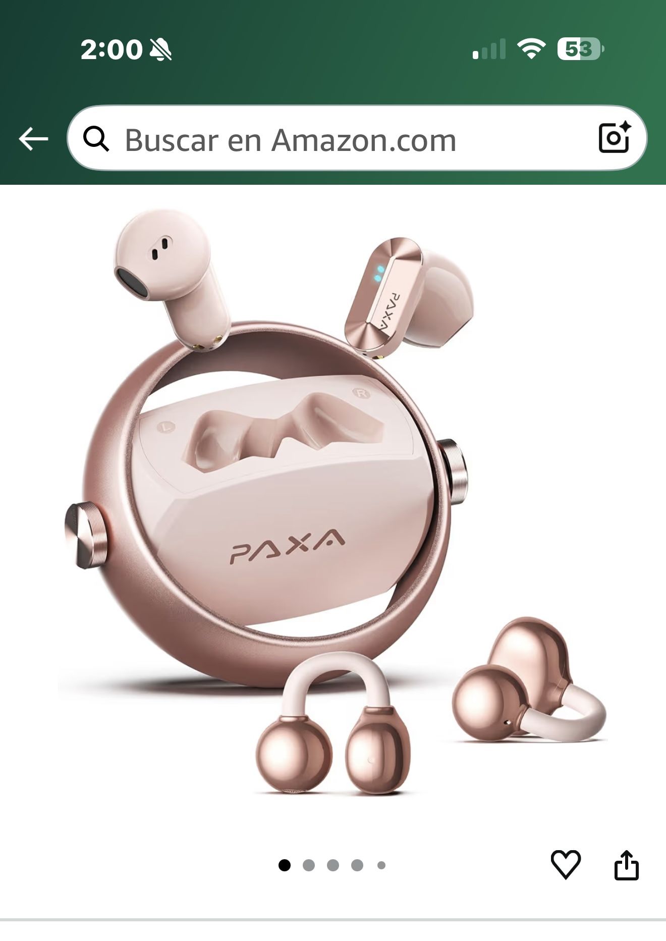 Ctbuds - Auriculares inalámbricos con clip 2 en 1, Bluetooth 6.0 de retardo 0, reproducción ultra larga de 140 horas, control táctil de reconocimiento