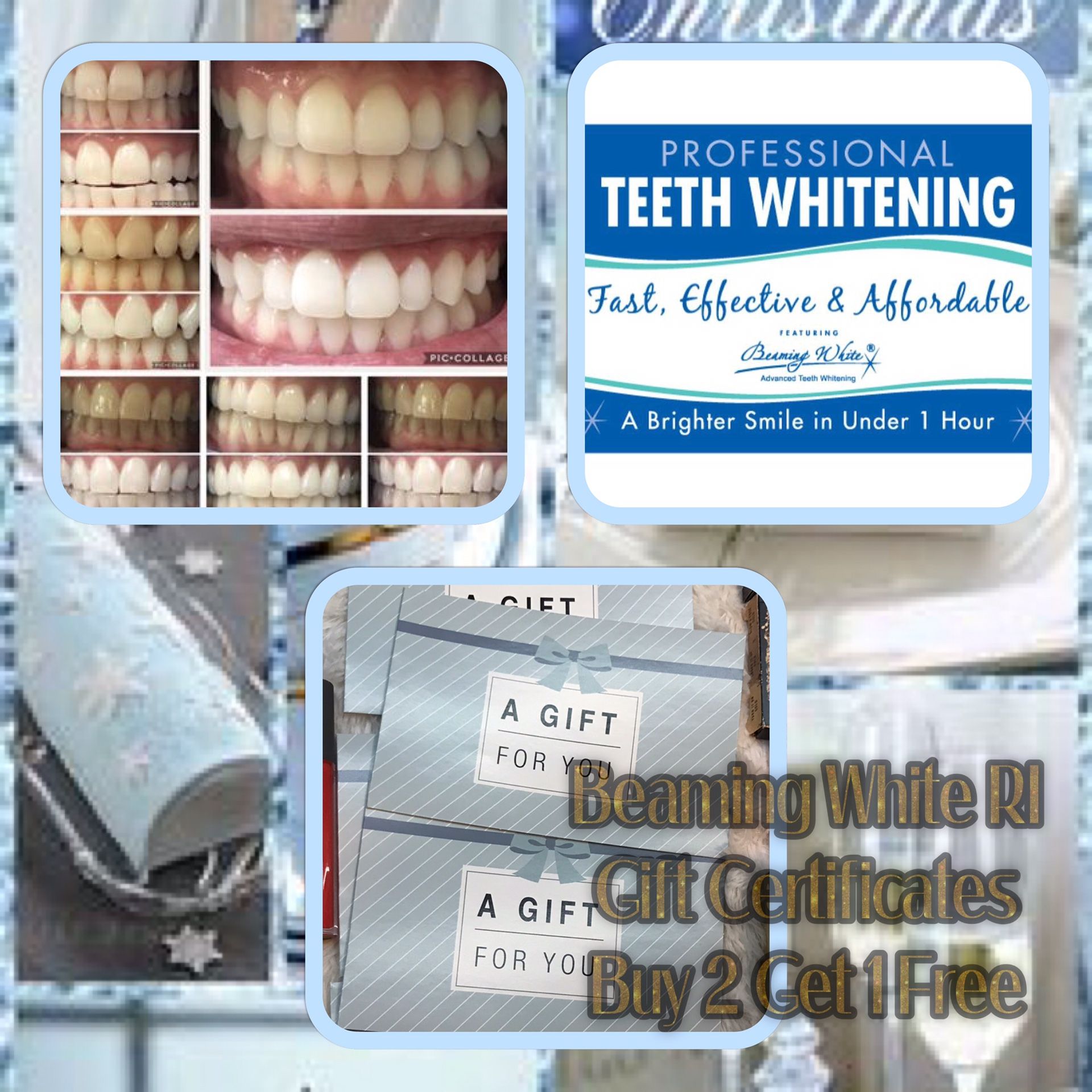 BEAMING WHITE R.I GIFT CERTIFICATES