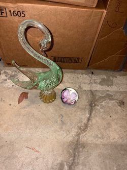 Swan glassed decoration