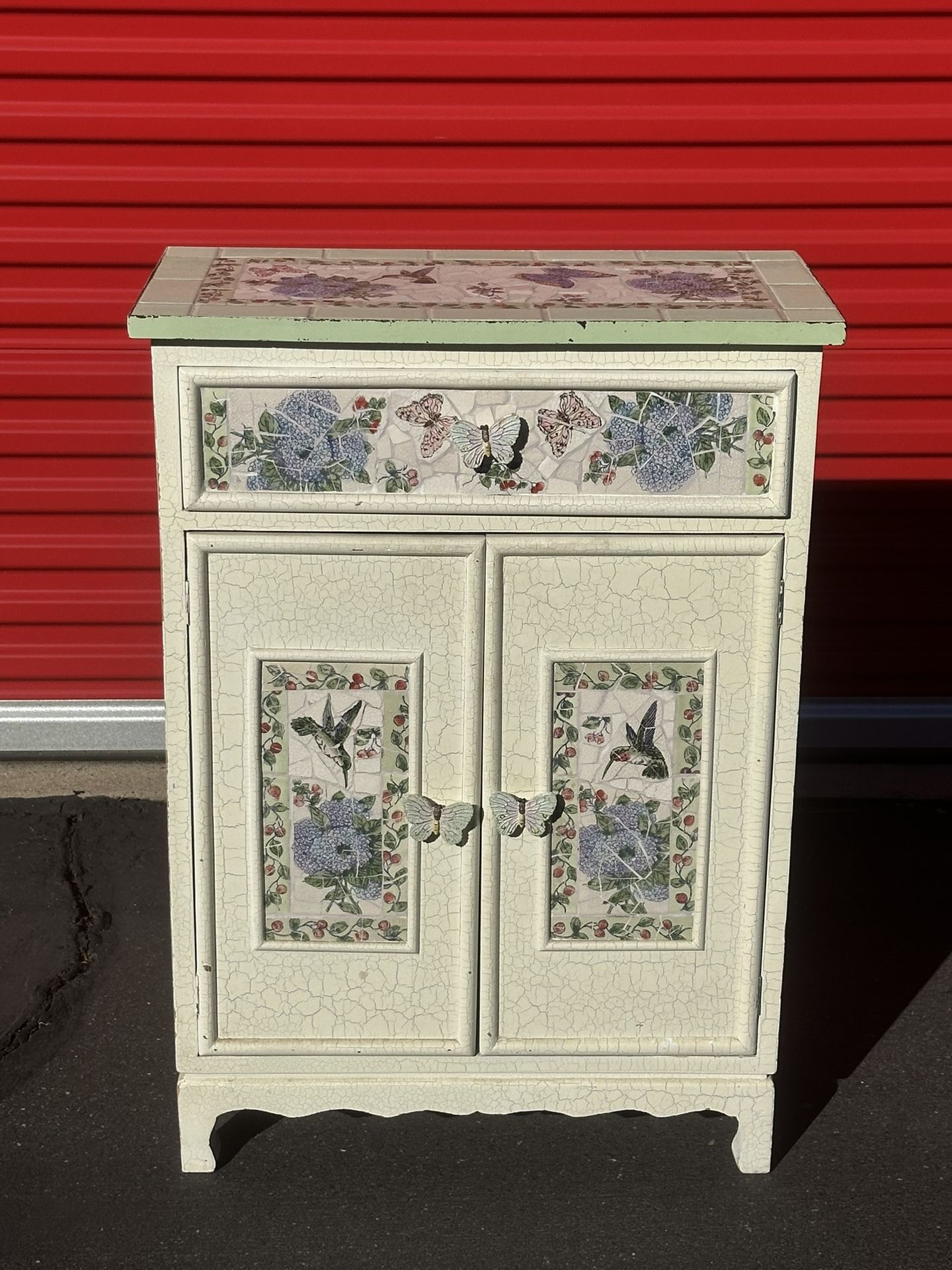 Vintage Cabinet- Hand Painted