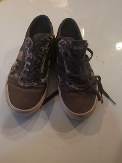 Floral Van's womens size 6