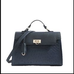Ostrich-Pattern  Crossbody Handbag