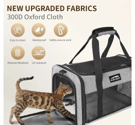 Pet Carrier Airline Approved, Soft Sided Cat Carrier for Small Pets up to 13 lbs,