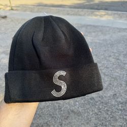 Supreme New Era Swarovski S Logo Beanie Black