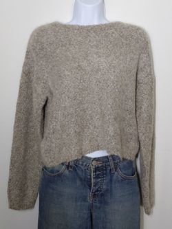 B.MOSS Long Sleeve Crop Top Sweater