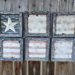 Weathered Americana Decor Set Of Three