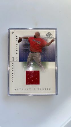 David Wells SP Game Used Authentic Fabric Card
