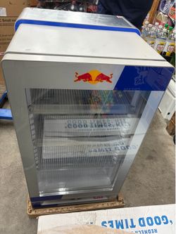 Red Bull Glass Door Countertop Mini Fridge Cooler Merchandiser NEW IN BOX