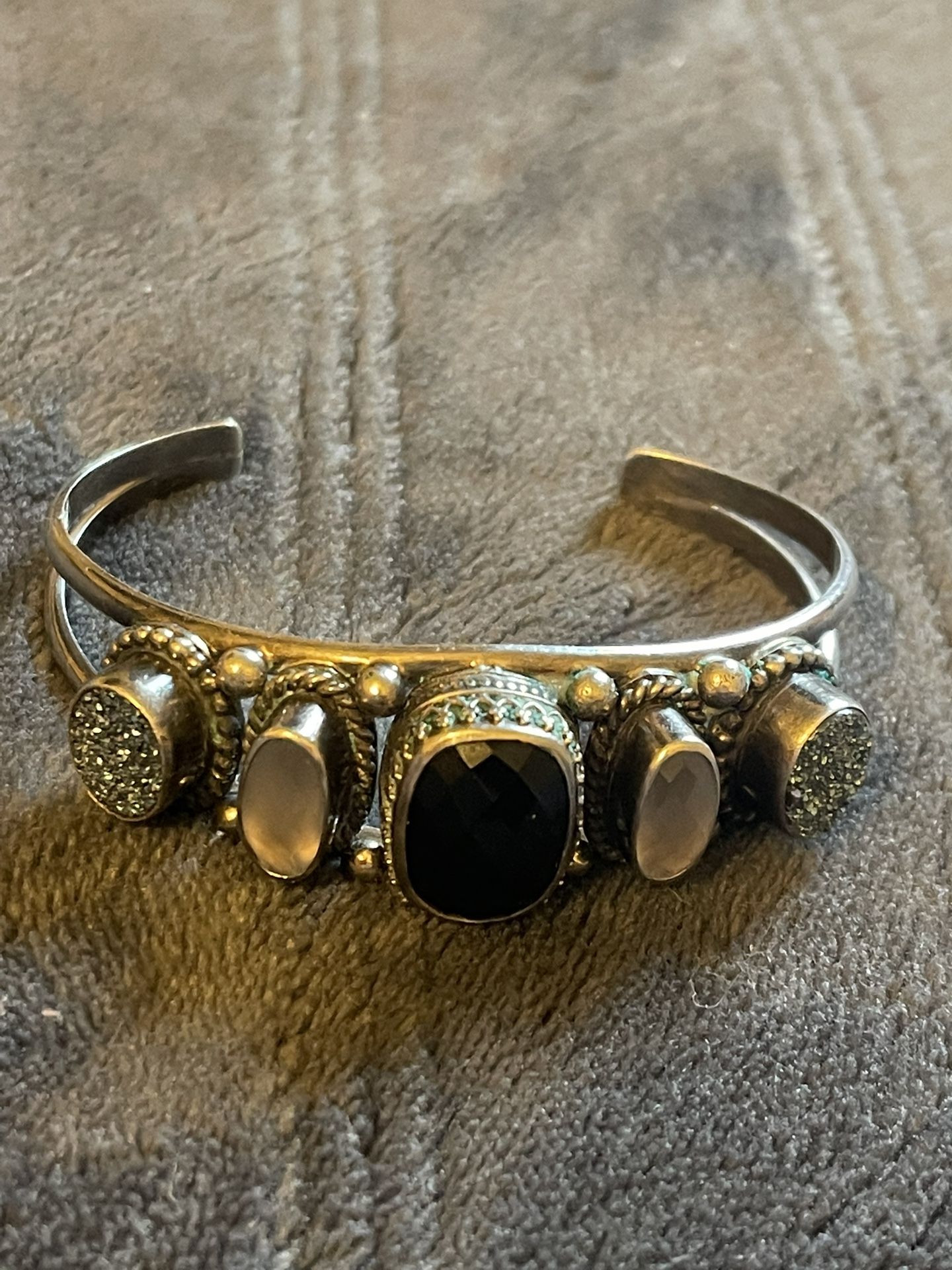 Murphy Platero Multi-stone Cuff Bracelet Sterling