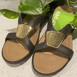 CROCS LOW HEEL BRONZE GOLD 
