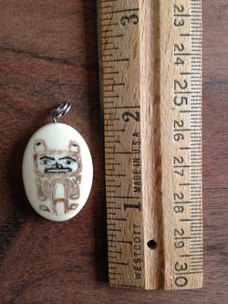 Alaska Tlingit Bear Pendant-Bone?