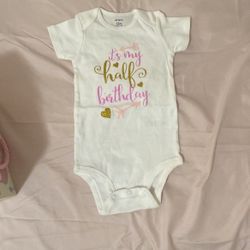 1/2 Birthday Onesie