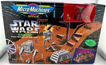 Vintage 1994 Micro Machines Star Wars Endor Playset NIB AT-ST Galoob