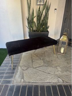 Faux fur bench