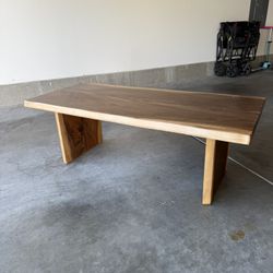 World Market Sansur Rustic Pecan Live Edge Wood Coffee Table