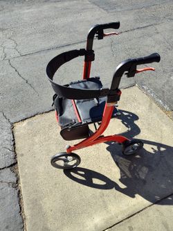Drive Nitro Adjustable Aluminum Rollator, Red