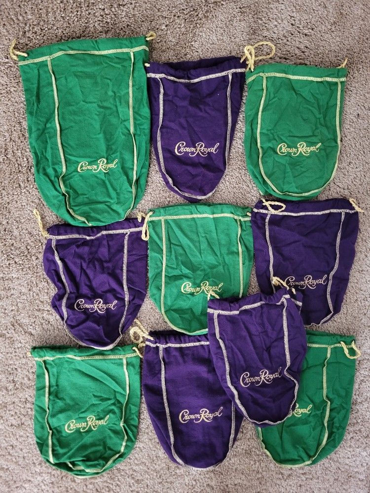 Crown Royal Bags Lot Of 10