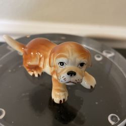 Vintage Enesco Porcelain Bulldog Figurine 3”