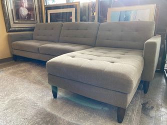 Sandy Grey Tufted Sectional