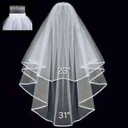 Ivory short Veil
