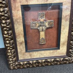 Beautiful Cross Framed Picture 