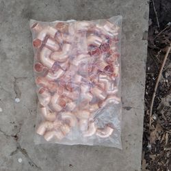 1/2 Inch Copper 1/4bend  Count 50 $20.00