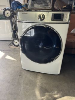 King Side Steam Gas Dryer Samsung White W 30” 