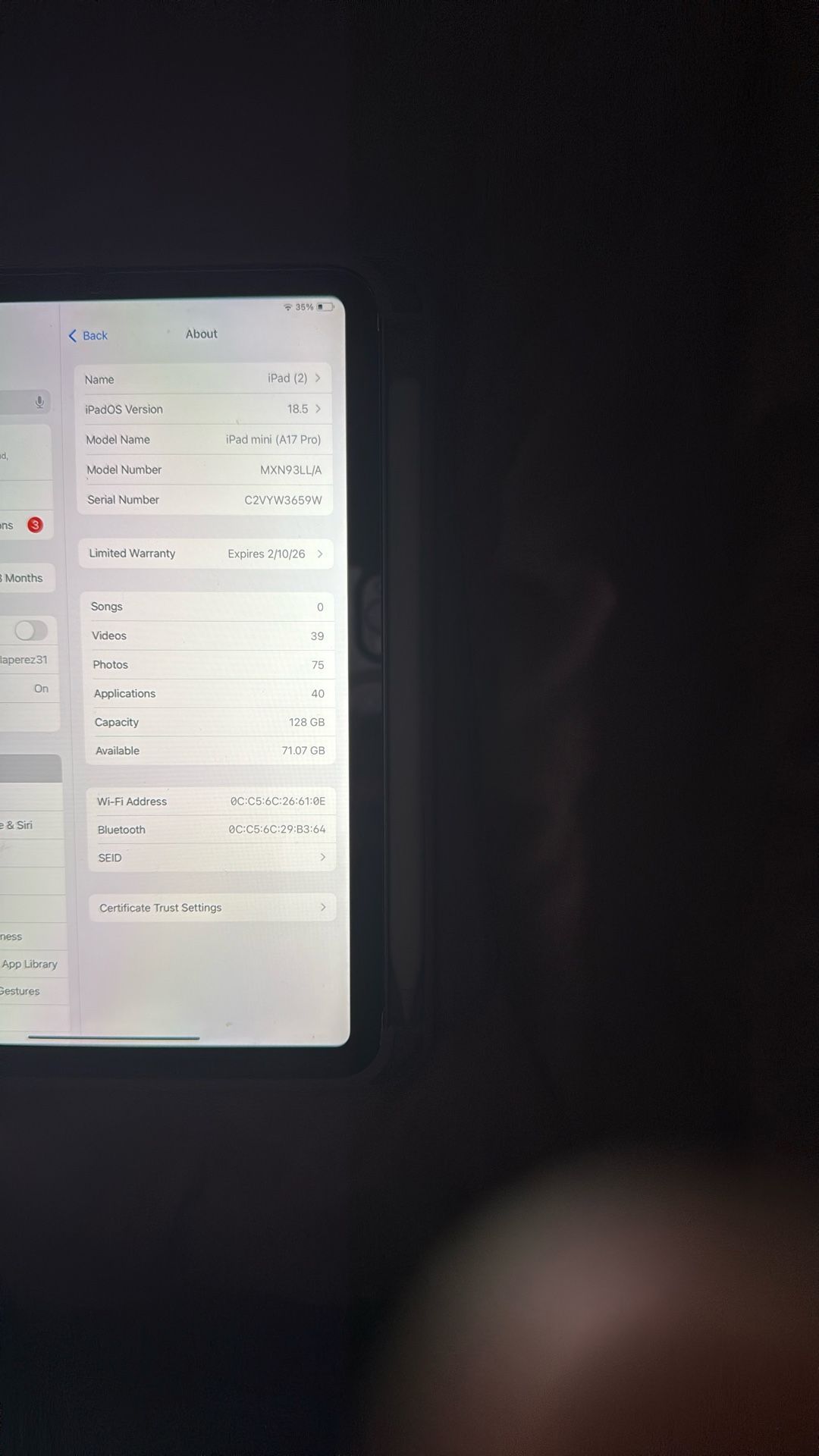 iPad Mini Pro (A17) 128 G