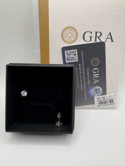 .925 silver 6.5mm/1ct round-cut diamond stud earrings (Moissanite)