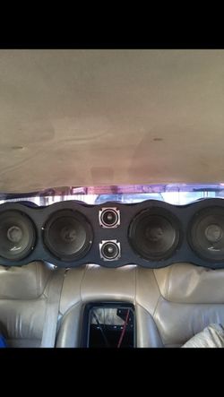 4 8”s audiopipe with deck
