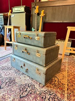 Vintage 1950’s Airliner Luggage 3 Piece Set-Mid century