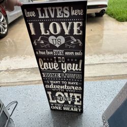 Two signs with Love Affirmations 