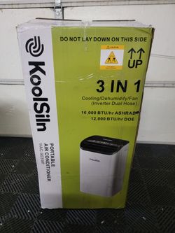 New KoolSiln 16,000 BTU 'Smart' Dual Hose Inverter Compressor Portable Air Conditioner AC w/ Wi-Fi
