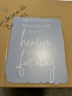 8x10in Acrylic Wedding Sign W/ Stand 