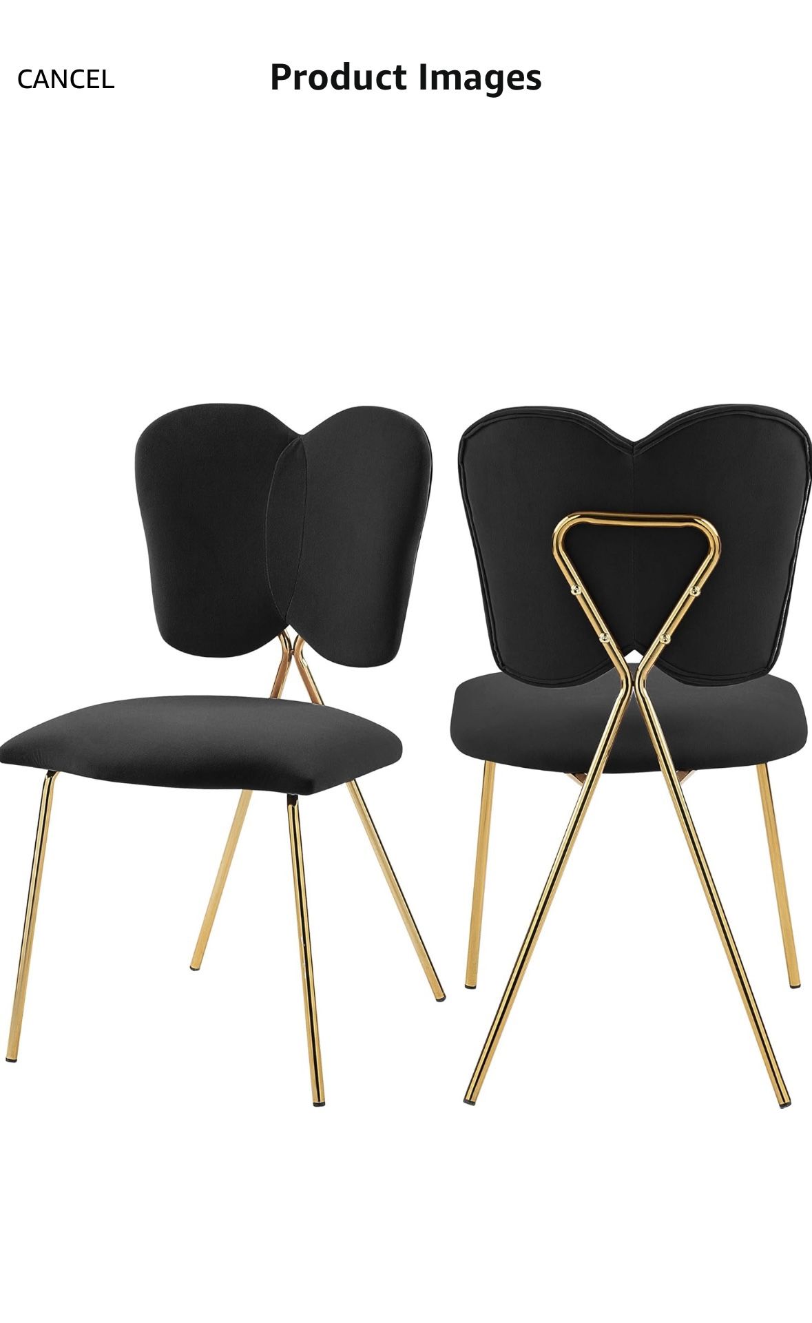 Black Velvet Dinning Chair (set of 6)