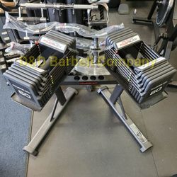 NEW PowerBlock Pro 100 EXP 5lb-60lb Dumbbells PAIR With Stand. Stage 3 And Stage 4 Available