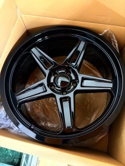 NEW 20x9” Gloss Black 5-Spoke Alloy Wheel Rim