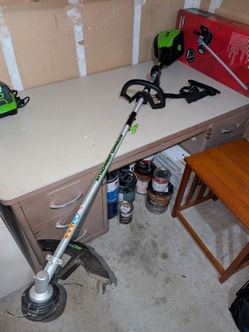 Weed wacker + edger attachment
