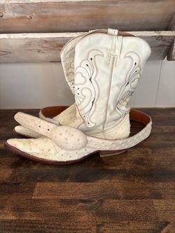 Cowboy Boots (ostrich) and Belt