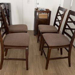Dining Table With 4 Chairs And Cabinet for Storage 