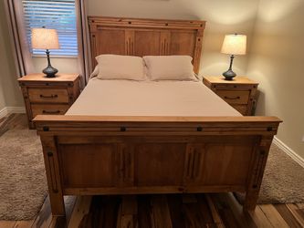TWO Solid Wood Queen Bedroom Sets with 2 Nightstands Each