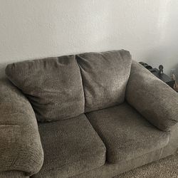 Comfy Gray Loveseat 
