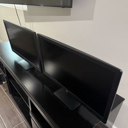 Dual (2) 24” HP Monitors (HP ProDisplay P240va) Computer Screen