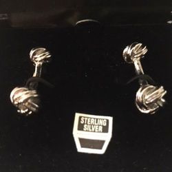 Cuff Links - Sterling Silver Knot 