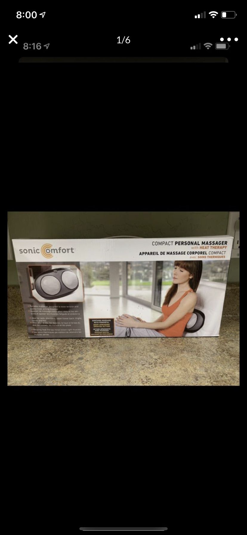 New Sonic Comfort compact personal massager originally $139.99 works great on back